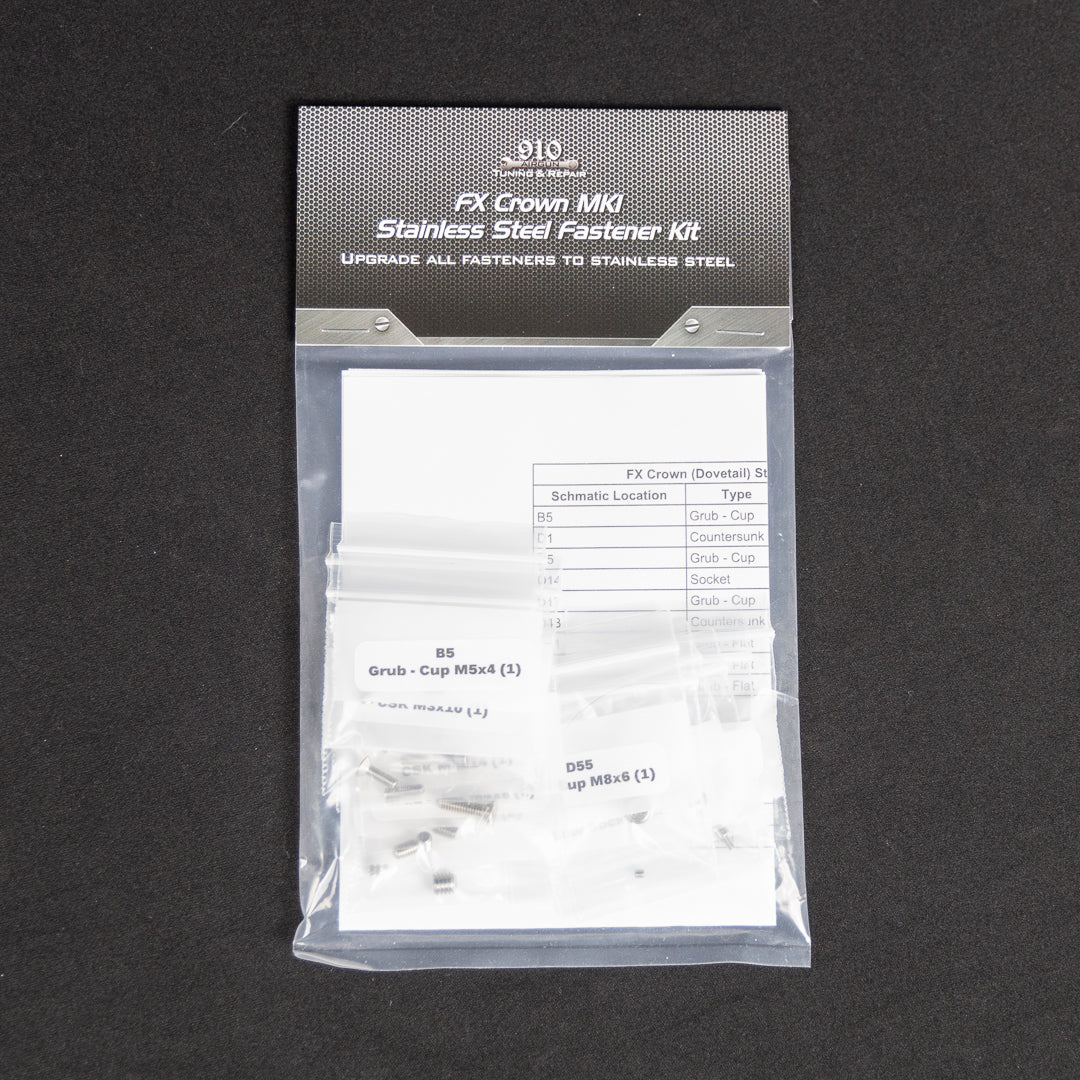 FX Crown Synthetic Stock Stainless Steel Fasteners